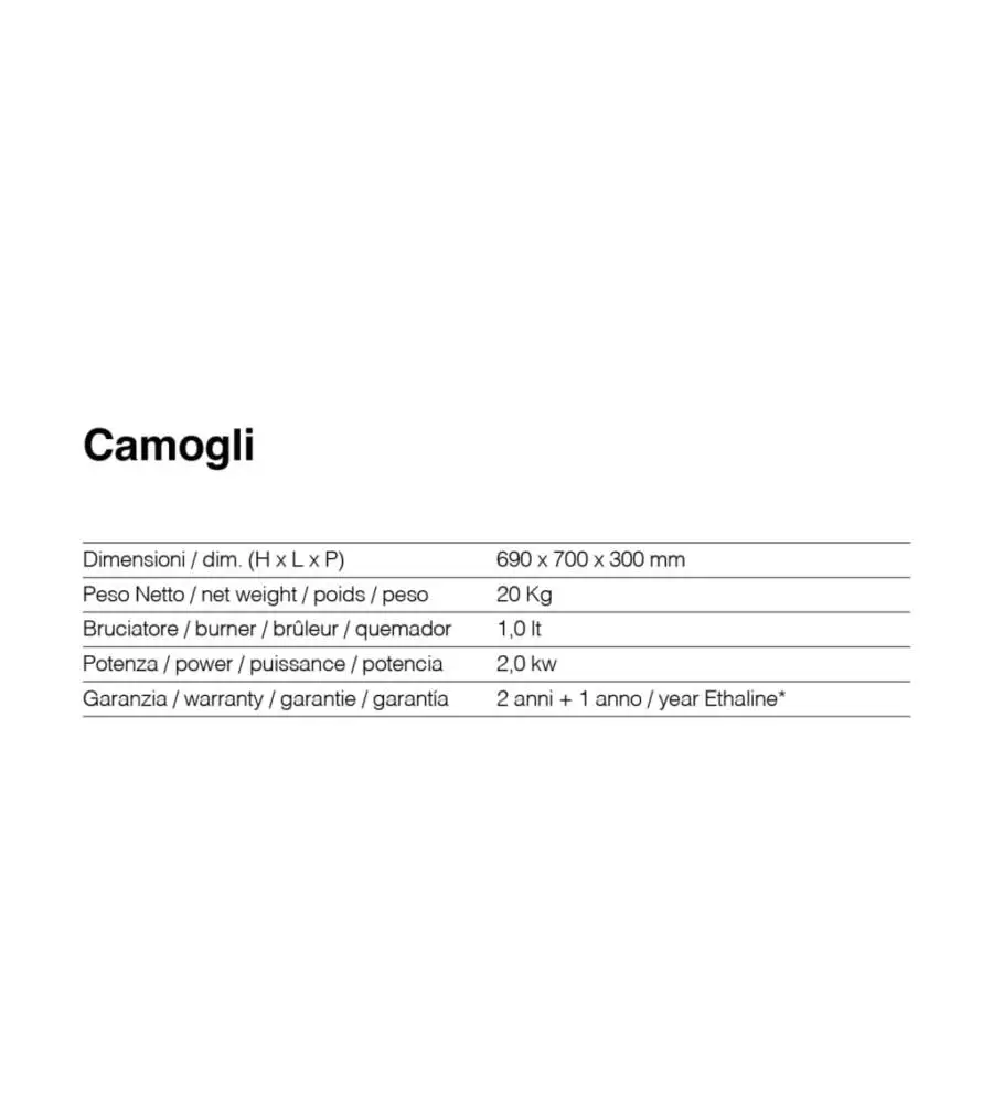 Outlet - difetti estetici - biocamino da pavimento tecno air system "ruby modello camogli" bianco